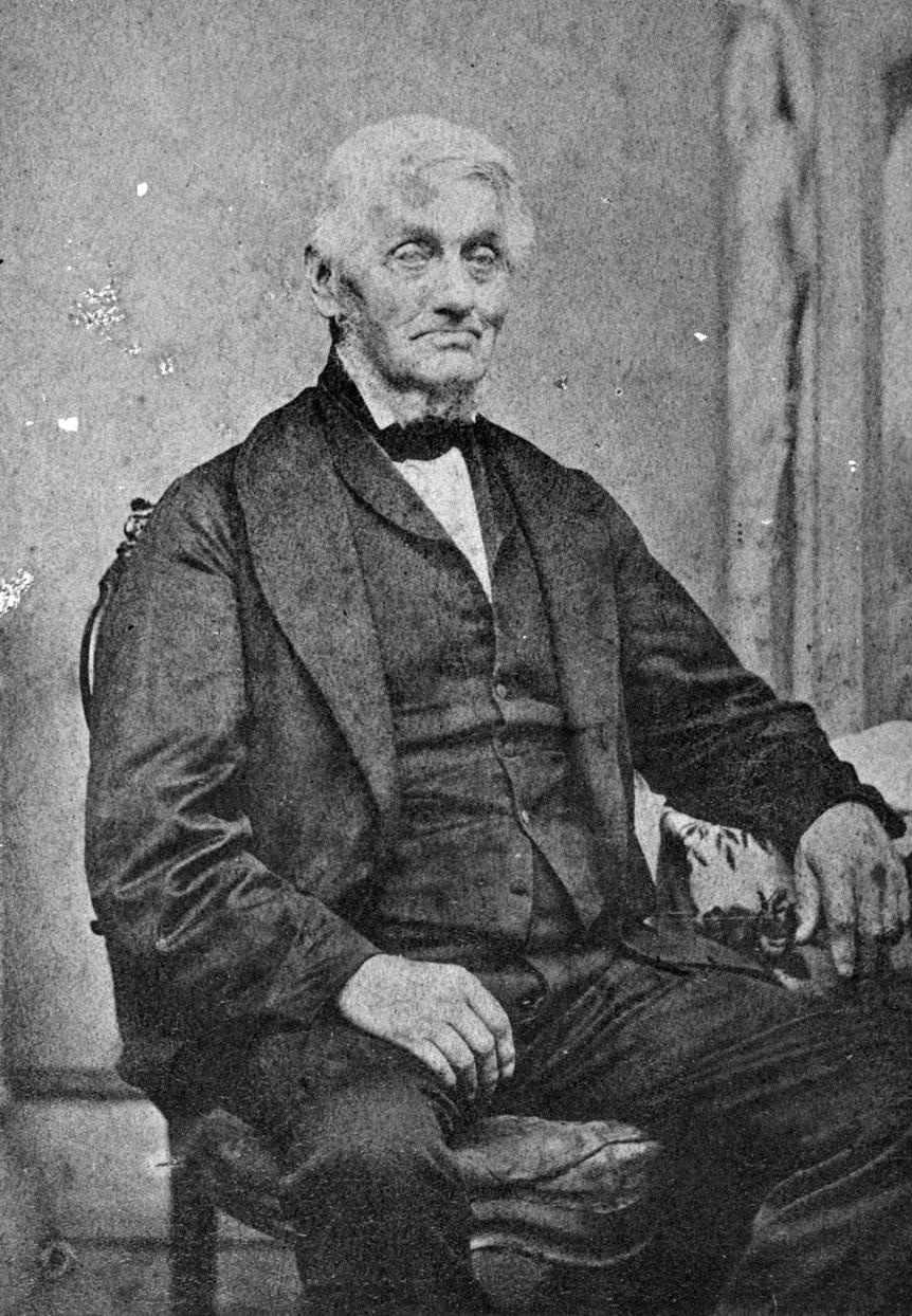 Image 1 of 3 - A formally posed photograph of David Lennox during his time as superintendent of bridges, taken around 1841 onwards. Photographer unknown.